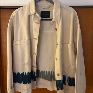 Scotch & Soda Cream and Black Men's Shirt Jacket